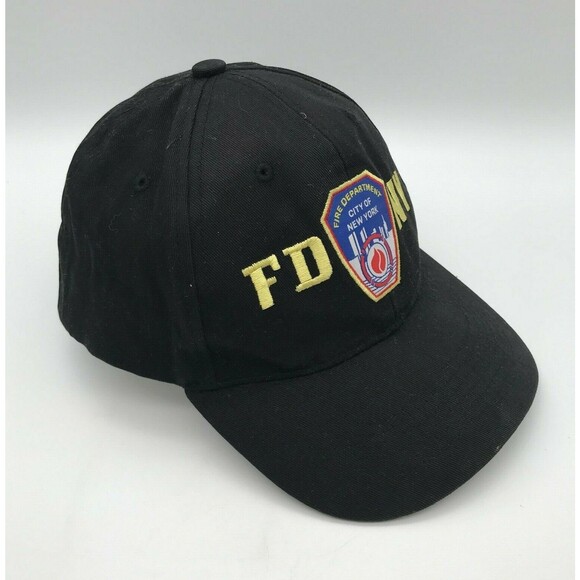 FDNY New York City Fire Department Hat Embroidered Adjustable Black Baseball Cap - Picture 2 of 8